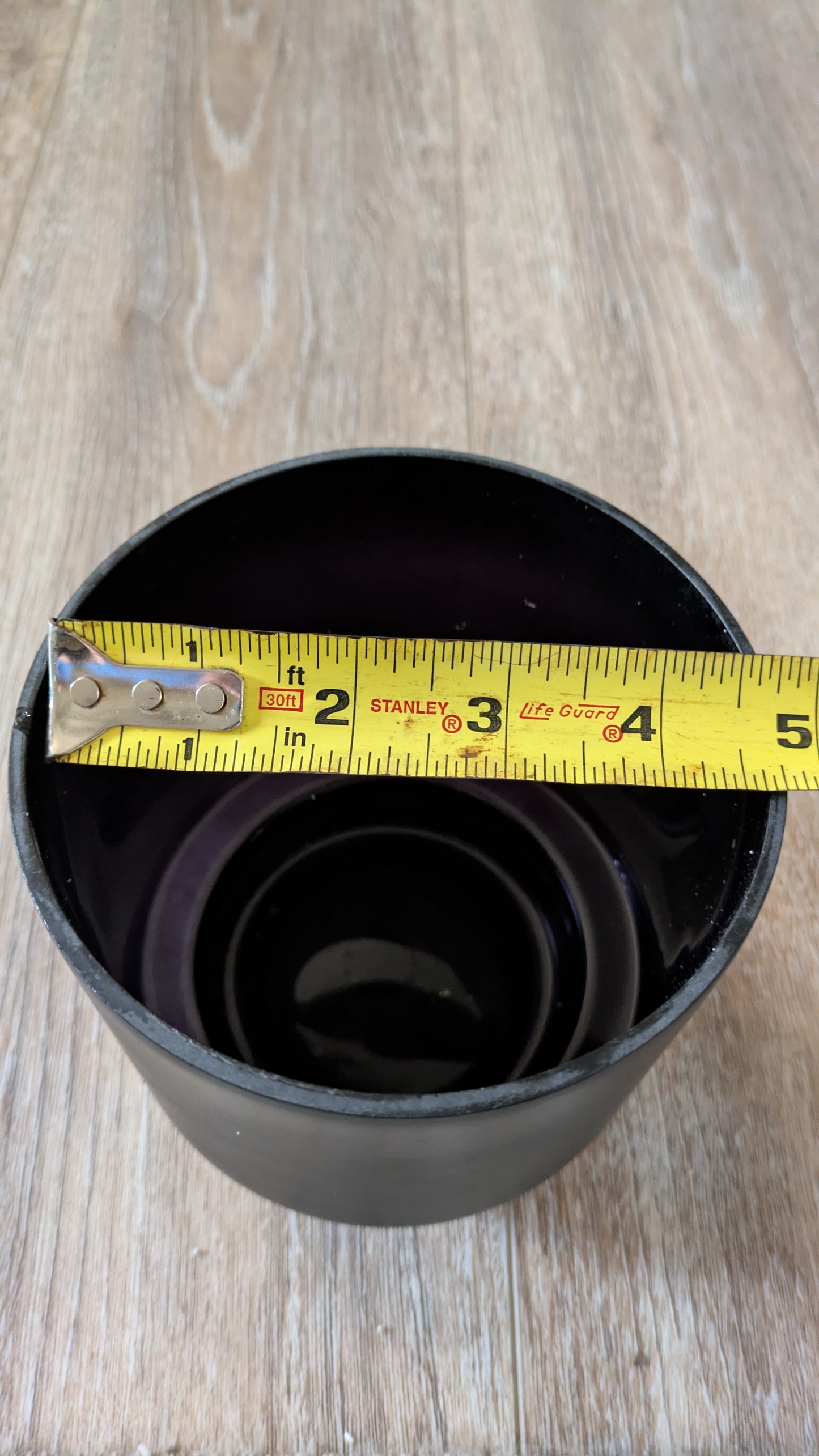 Glass Black and Gold Planter Pot 5"