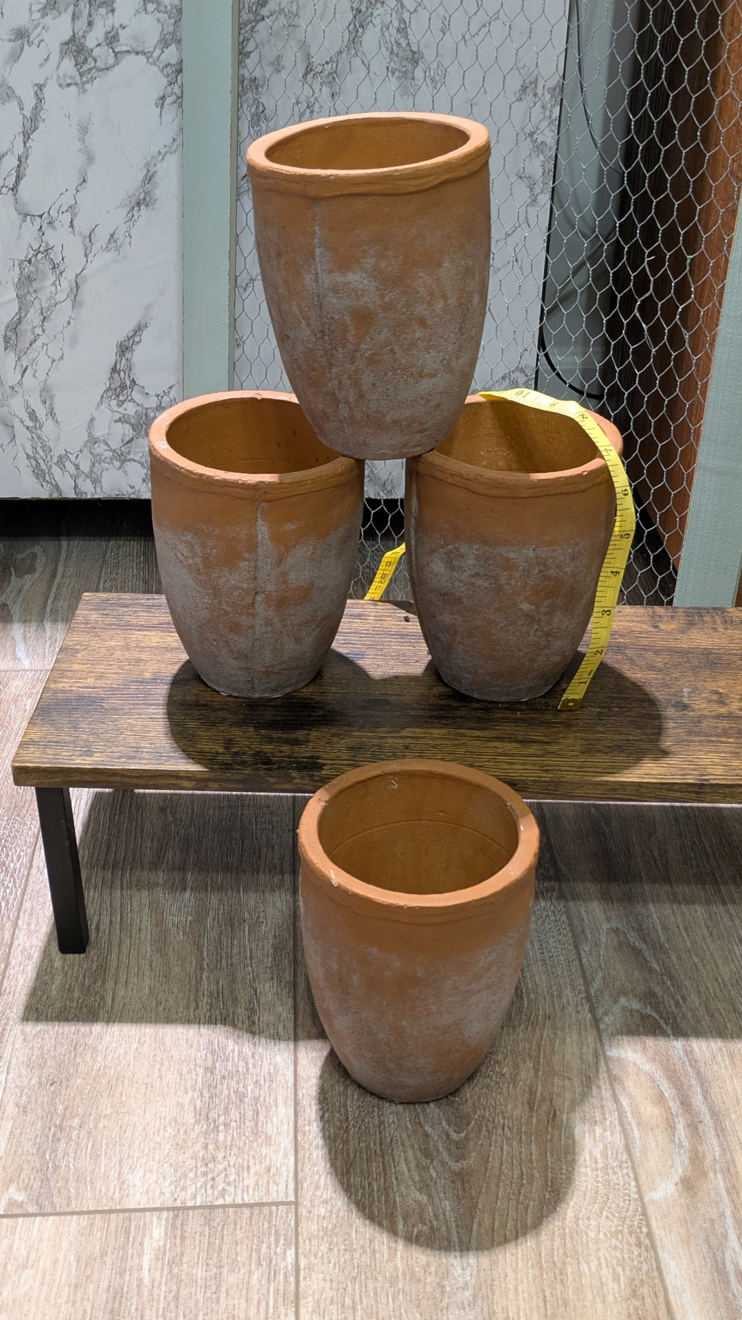Antiqued Terracotta Tall Planters Pots