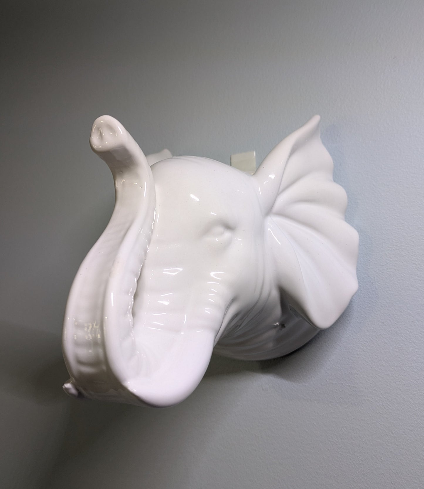 White Elephant Head Wall Planter 6"