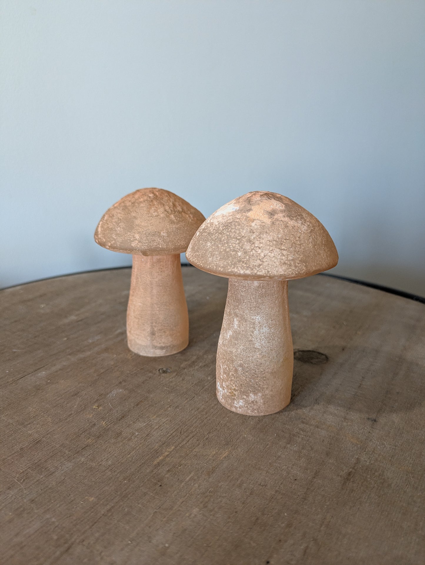 Glass Mushroom Fairy Garden Terrarium Decor 4" Orange